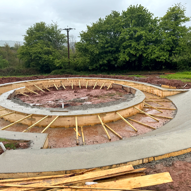 Ground Works - Large Garden Pond Reinforced Concrete Foundation © ACME Plus Builders & Construction, Devon