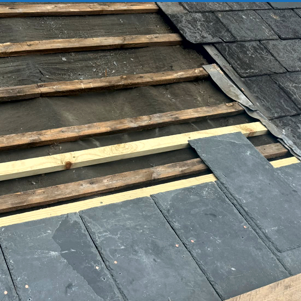 Natural Slate Roof Tiling Repair - ACME Plus Roofing, Totnes, South Devon