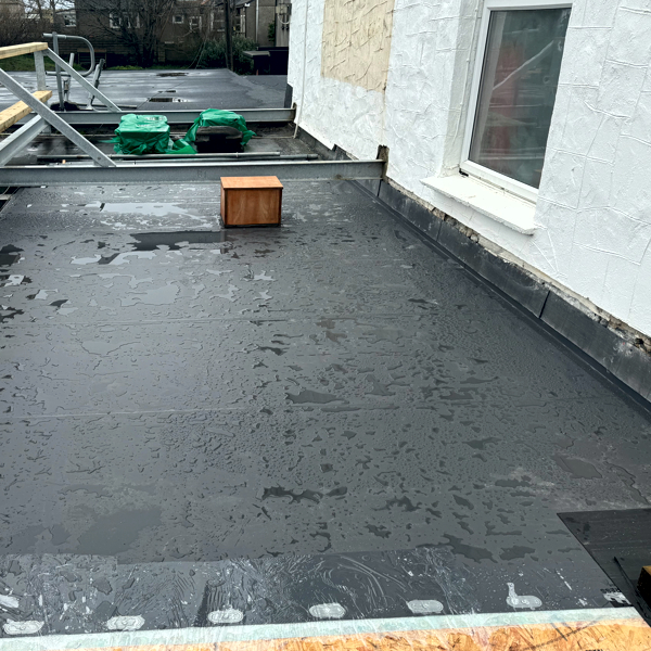 Single Ply Membrane Roof Installation in Progress - ACME Plus Roofing, Totnes, Devon