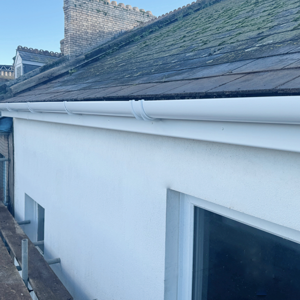 Guttering & fascia replacement on retail unit, Paignton, Devon - ACME Plus Roofing